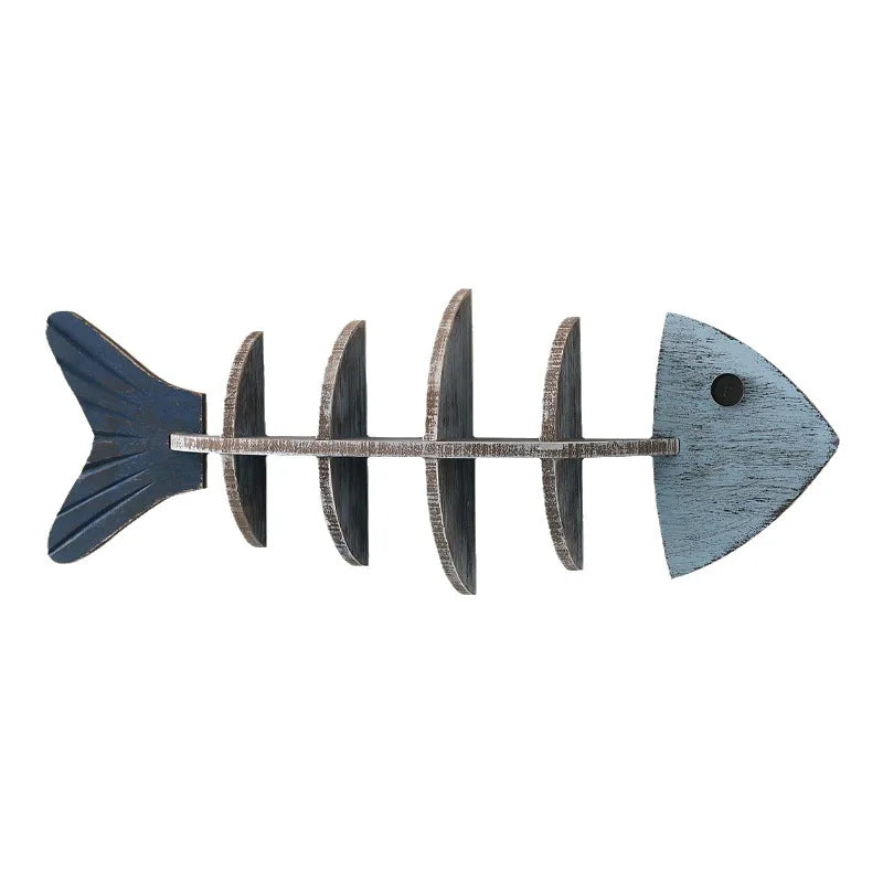 Nordic Fishbone Wooden Wall Shelf