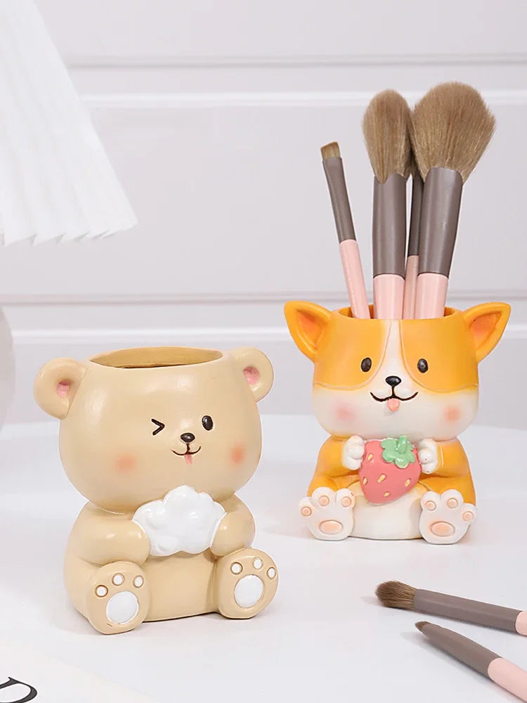Finn Animal Resin Planter & Desk Organizer