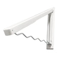 Wall-Mounted Clothes Drying Rack with Wavy Hanger Slots – White