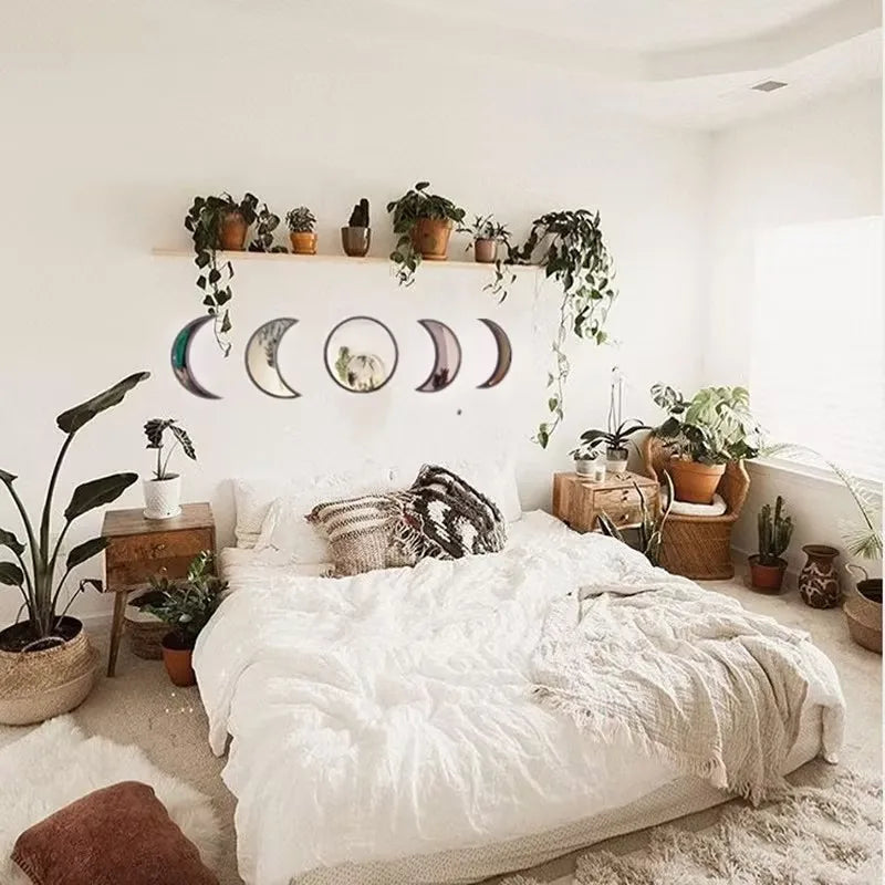 Soren Moon Phase Acrylic Wall Mirror Set