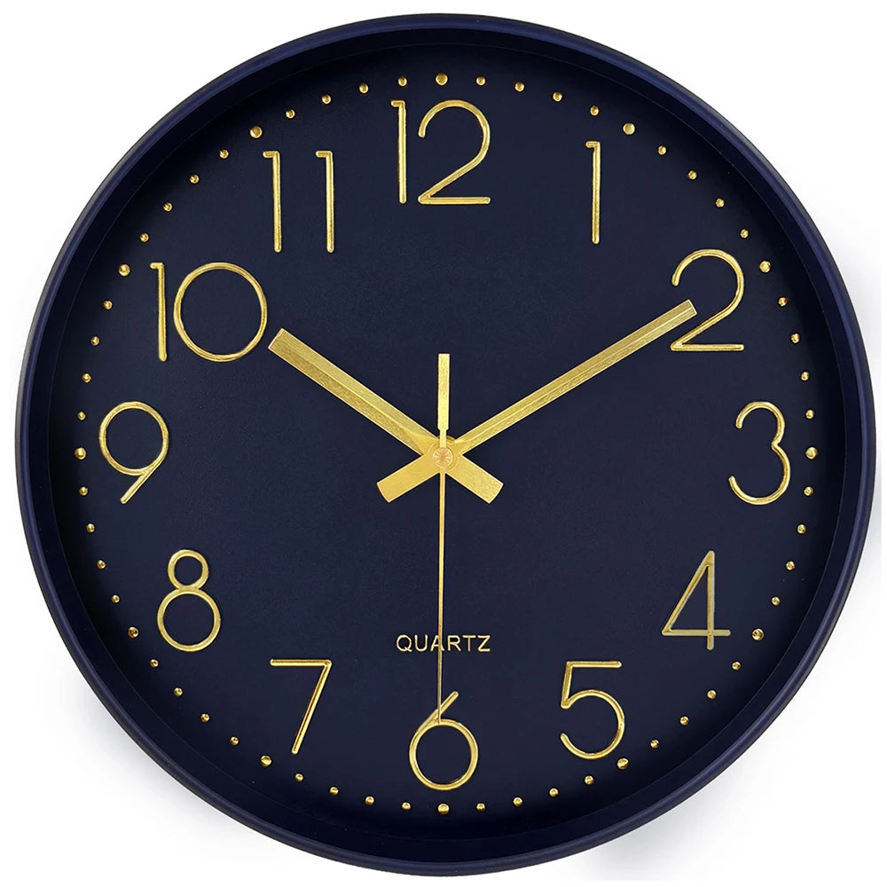 Marlow Minimalist Wall Clock with Tempered Glass Face