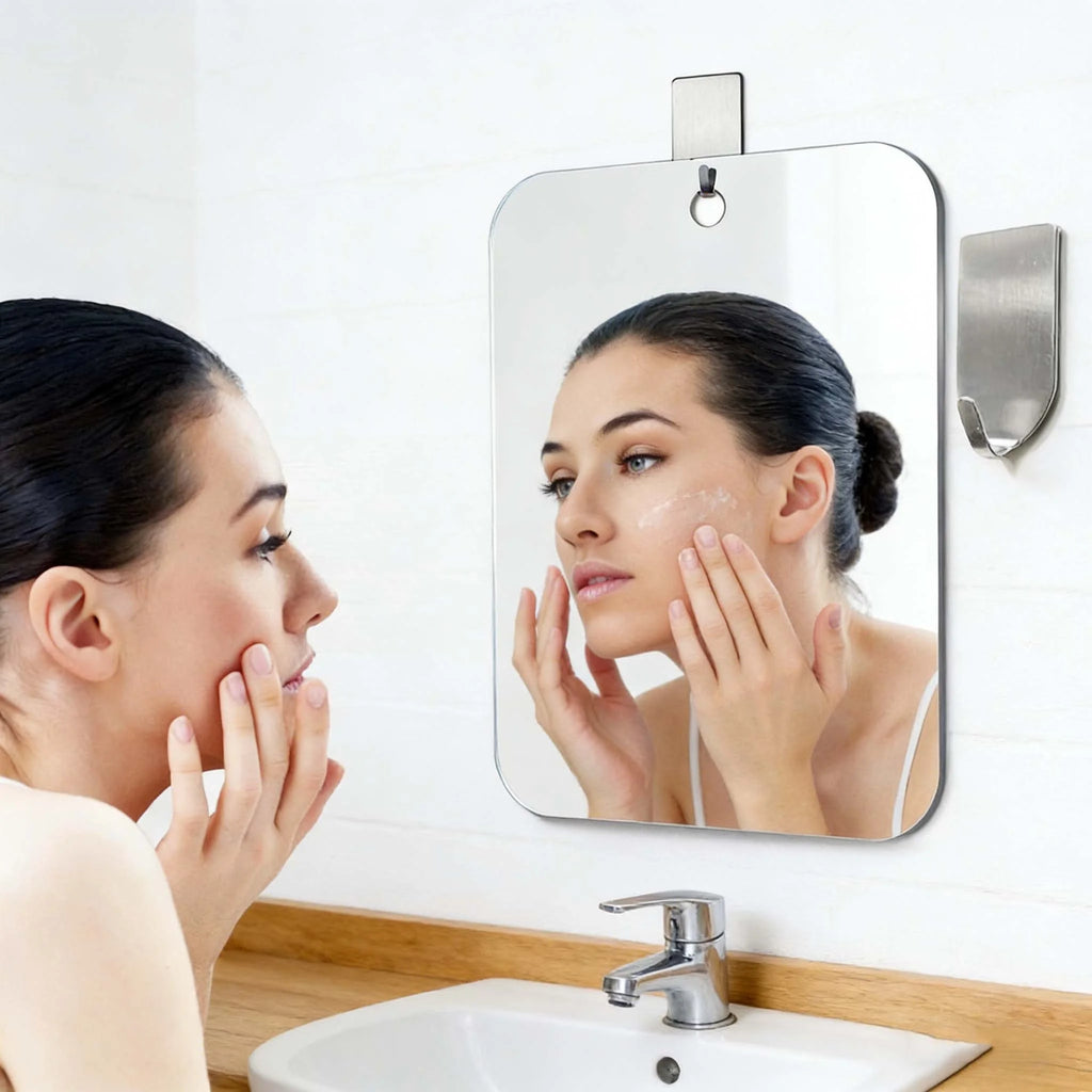 Adhesive Square Acrylic Wall Mirror, 20x24cm