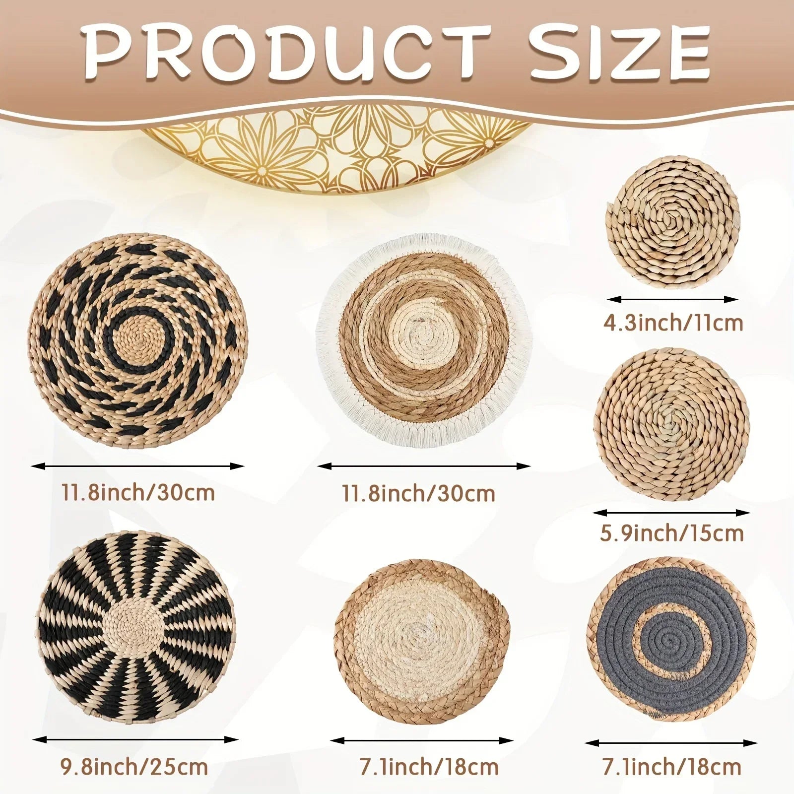 individual basket size chart showing dimensions and basket variety