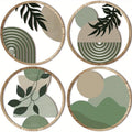 Juniper Geometric Wooden Wall Art – Set of 4 Boho Circles