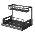 Metal Under Sink Organizer Shelf with Sliding Drawer
