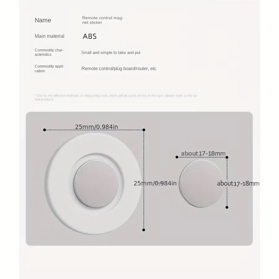 Magnetic Adhesive Remote Control Wall Holders – Set of 3, 6, or 12