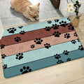 Absorbent Dog Paw Print Entryway Mat with Anti-Slip Backing for Muddy Paws & Pet-Friendly Homes