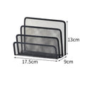 Metal Mesh Mail Organizer – 3-Slot Letter Holder (Set of 2)