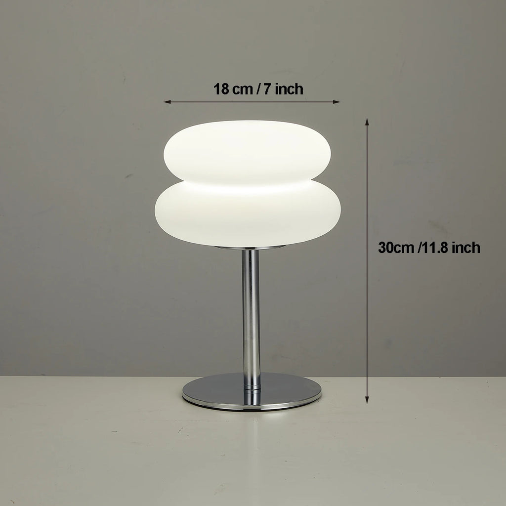 Mushroom-Style LED Table Lamp with USB, 3-Color Dimming
