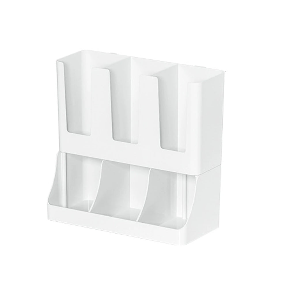 Wall-Mounted Coffee Station Organizer for Cups, Lids & Condiments – Black or White Plastic