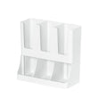 Wall-Mounted Coffee Station Organizer for Cups, Lids & Condiments – Black or White Plastic