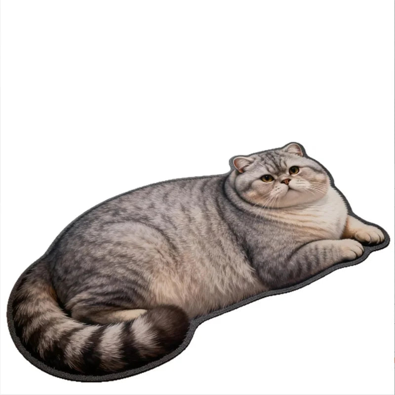 Cozy Cat-Shaped Bath Mat – 40x60cm Absorbent Anti-Slip Rug
