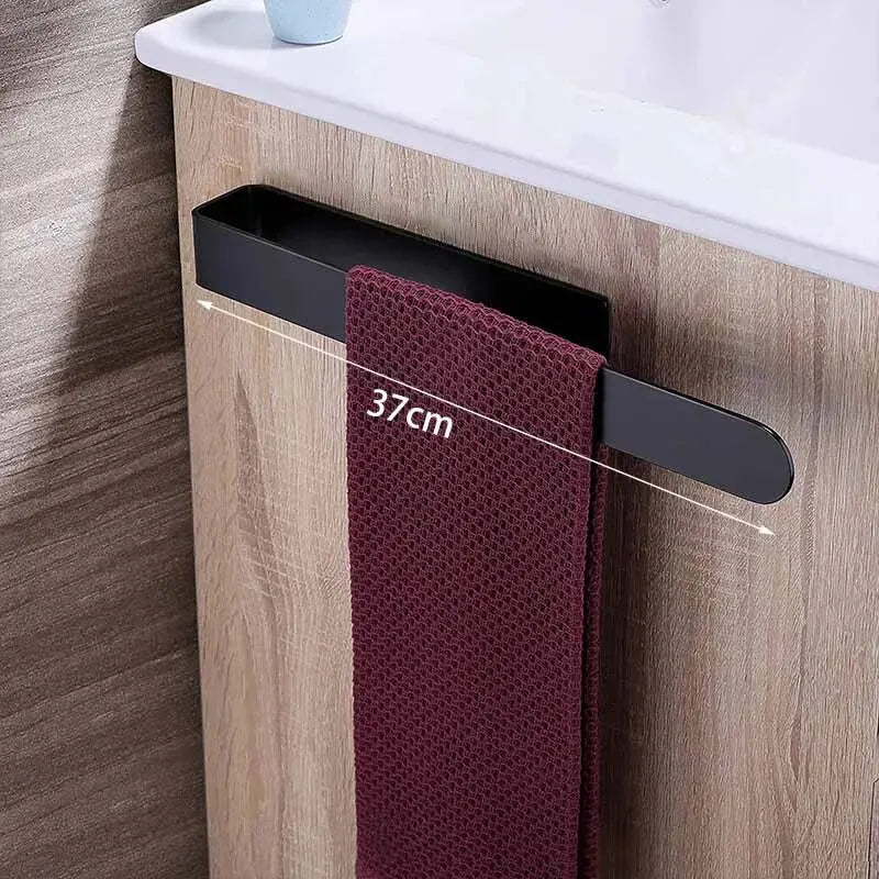 Self-Adhesive Stainless Steel Towel Rack for Bathroom & Kitchen