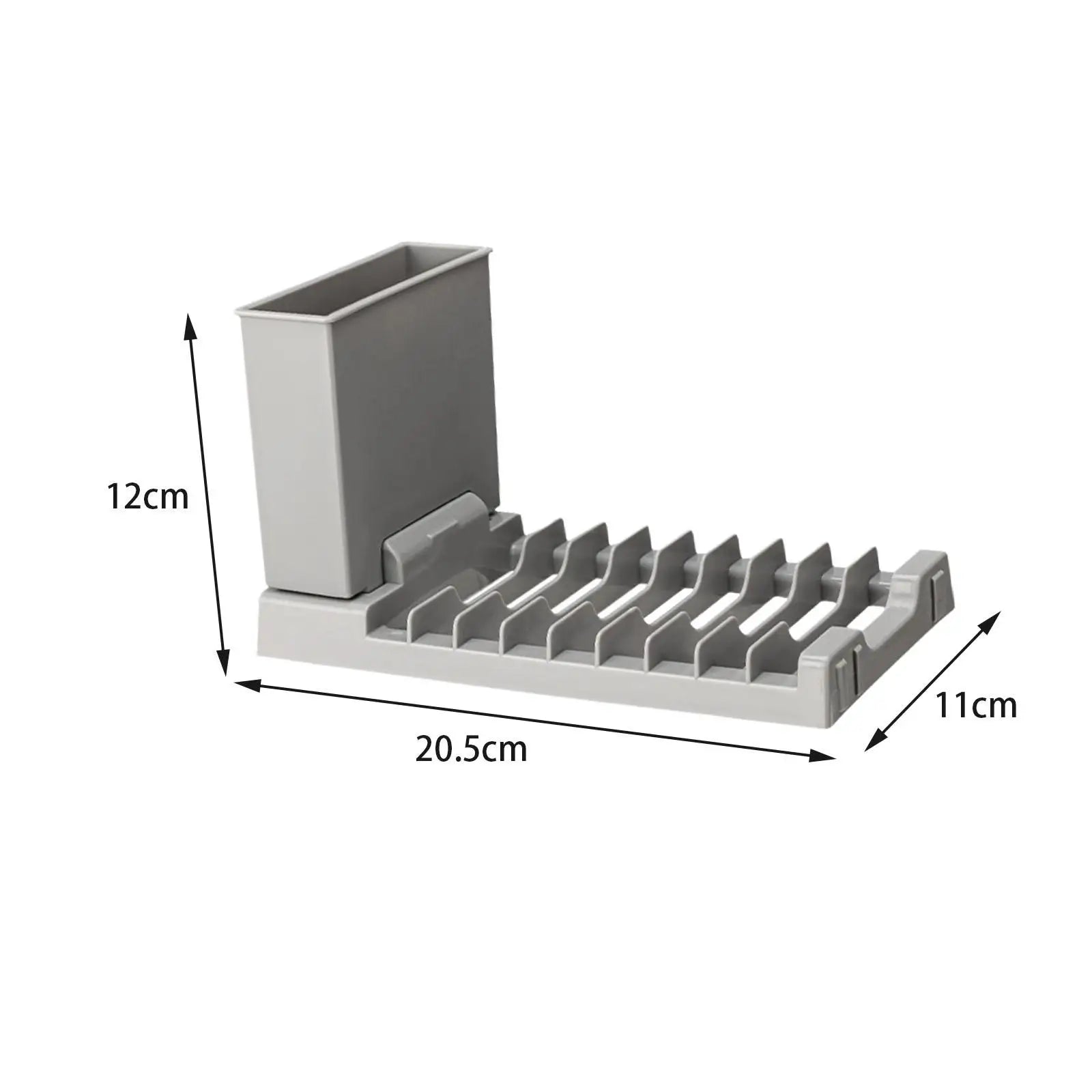 Compact Dish Drying Rack with Utensil Holder for Kitchen Counters