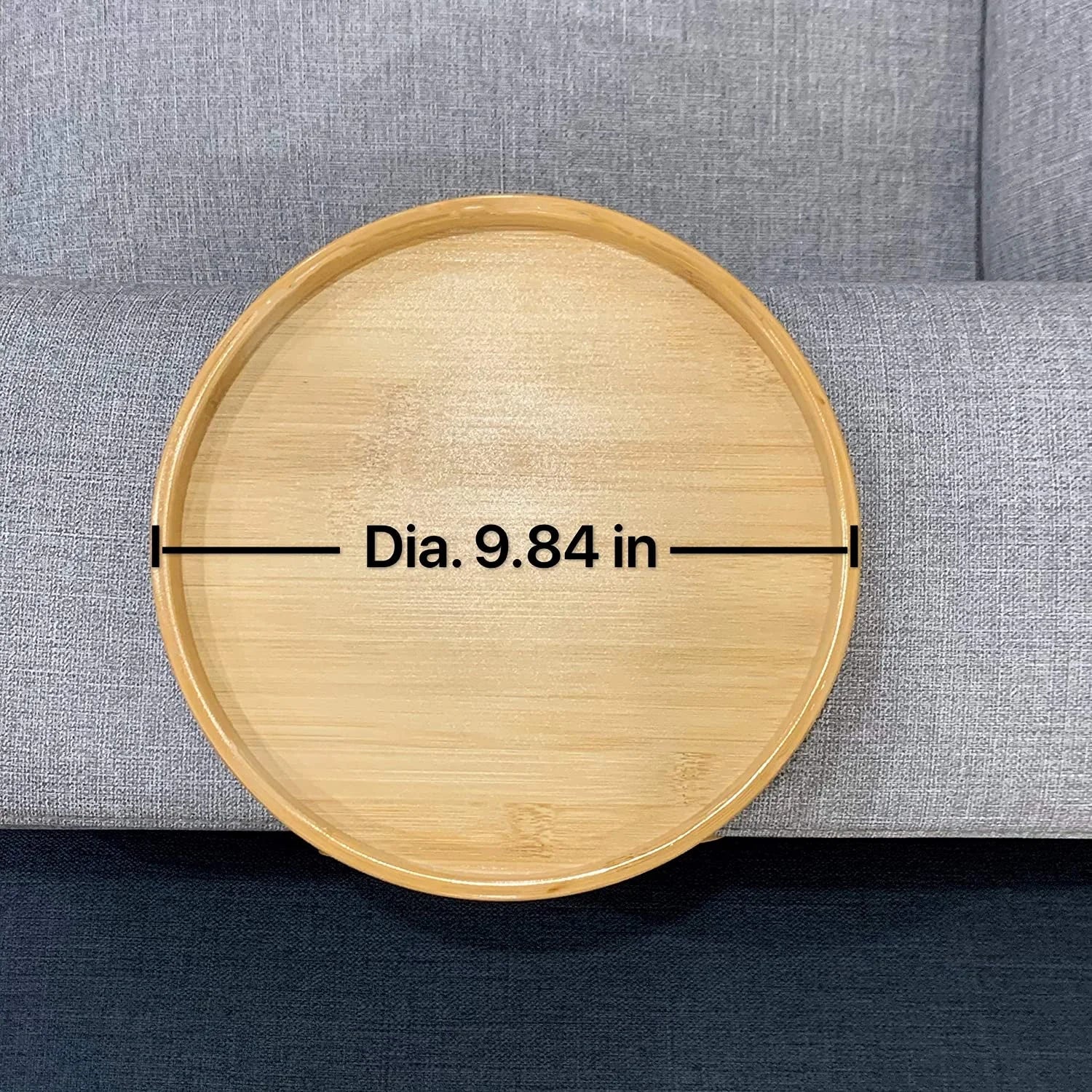 Bamboo Clip-On Sofa Arm Tray Table for Drinks, Snacks & Remotes