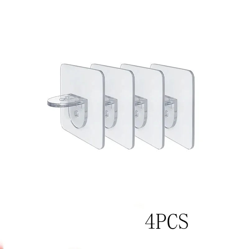 Clear Acrylic Adhesive Shelf Brackets for Cabinets and Closets