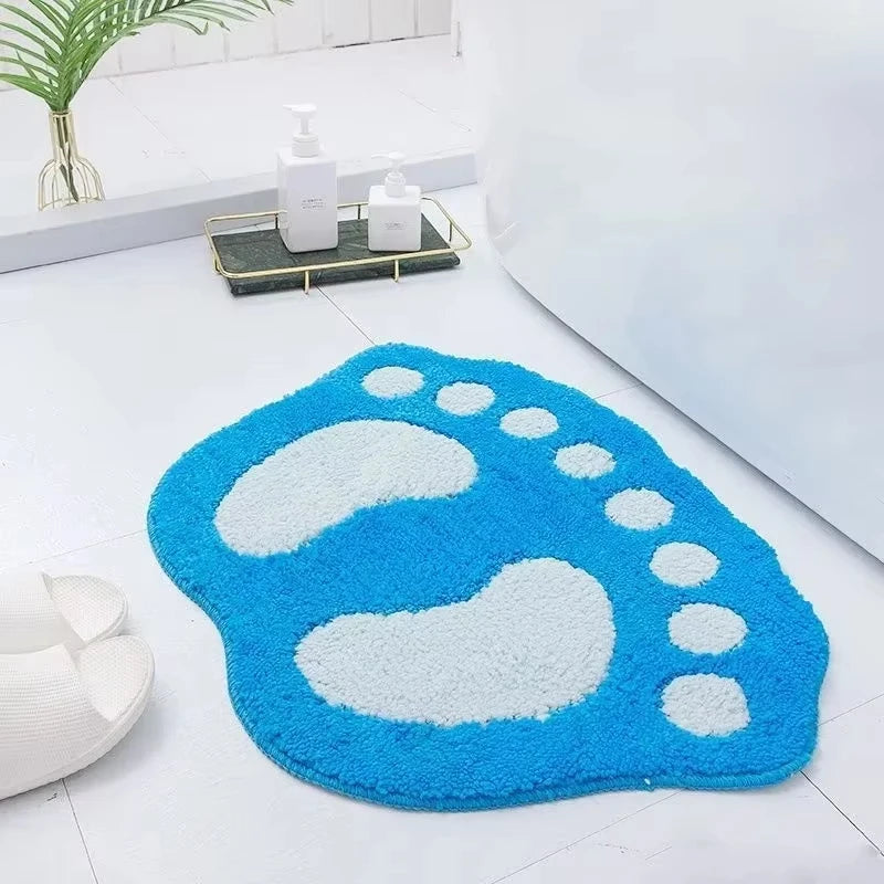 Soft Footprint Microfiber Bath Mat – Absorbent, Non-Slip, 40x60cm
