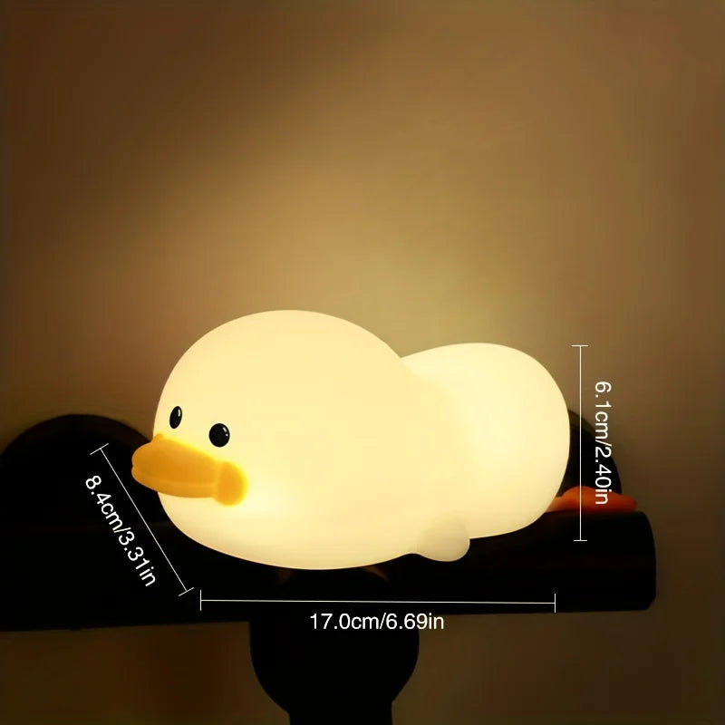 Puddle Duck Silicone Night Light – USB Rechargeable Nursery Lamp