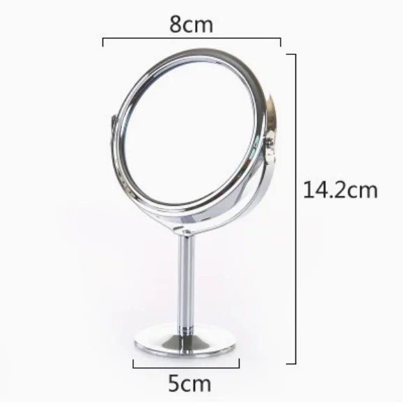 Double-Sided Rotating Desktop Makeup Mirror