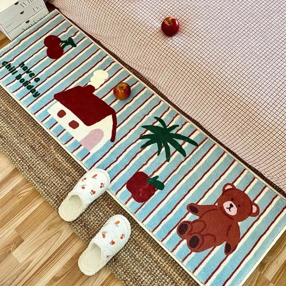 Joyful Animal Hallway Runner Rug – Soft Washable Bedroom Mat