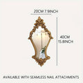Colette Vintage Carved Gold Wall Mirror for Bedroom or Living Room Decor