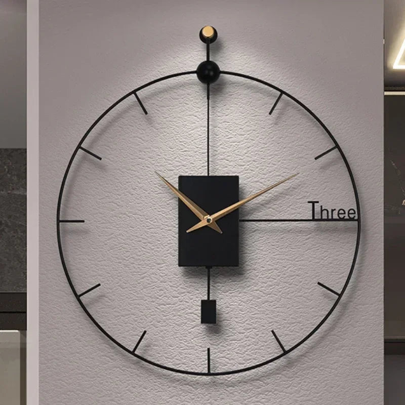 Ellis Geometric Metal Pendulum Wall Clock