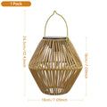 Woven Bamboo Solar Lantern for Garden and Outdoor Spaces