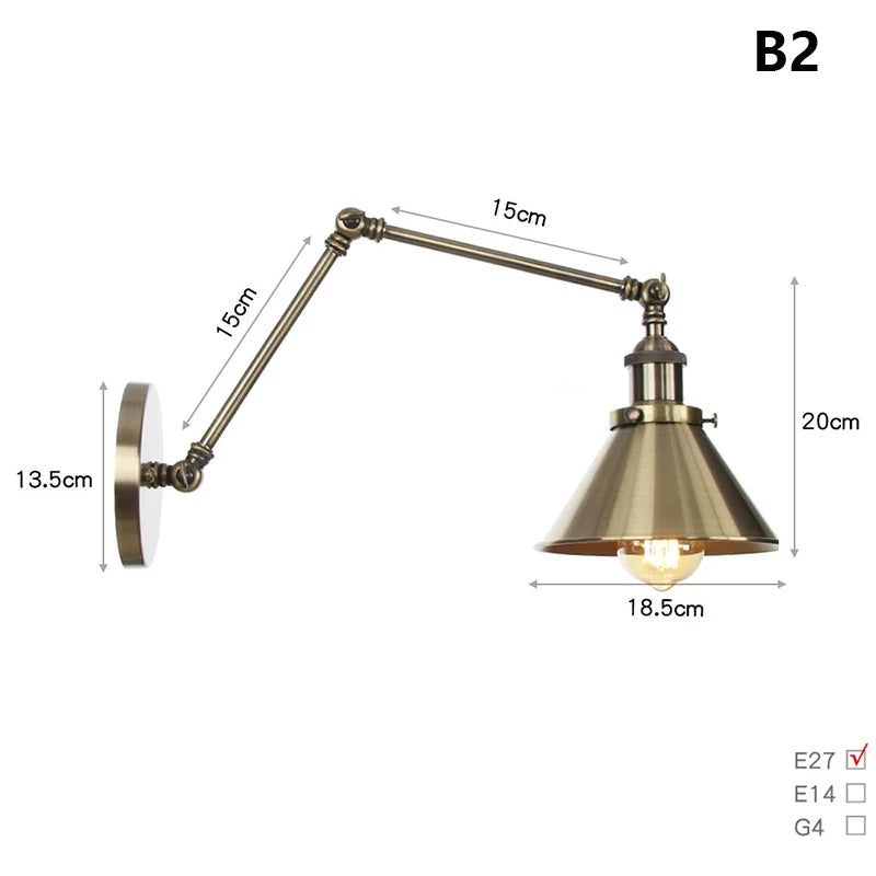 Arden Adjustable Long Arm Wall Sconce