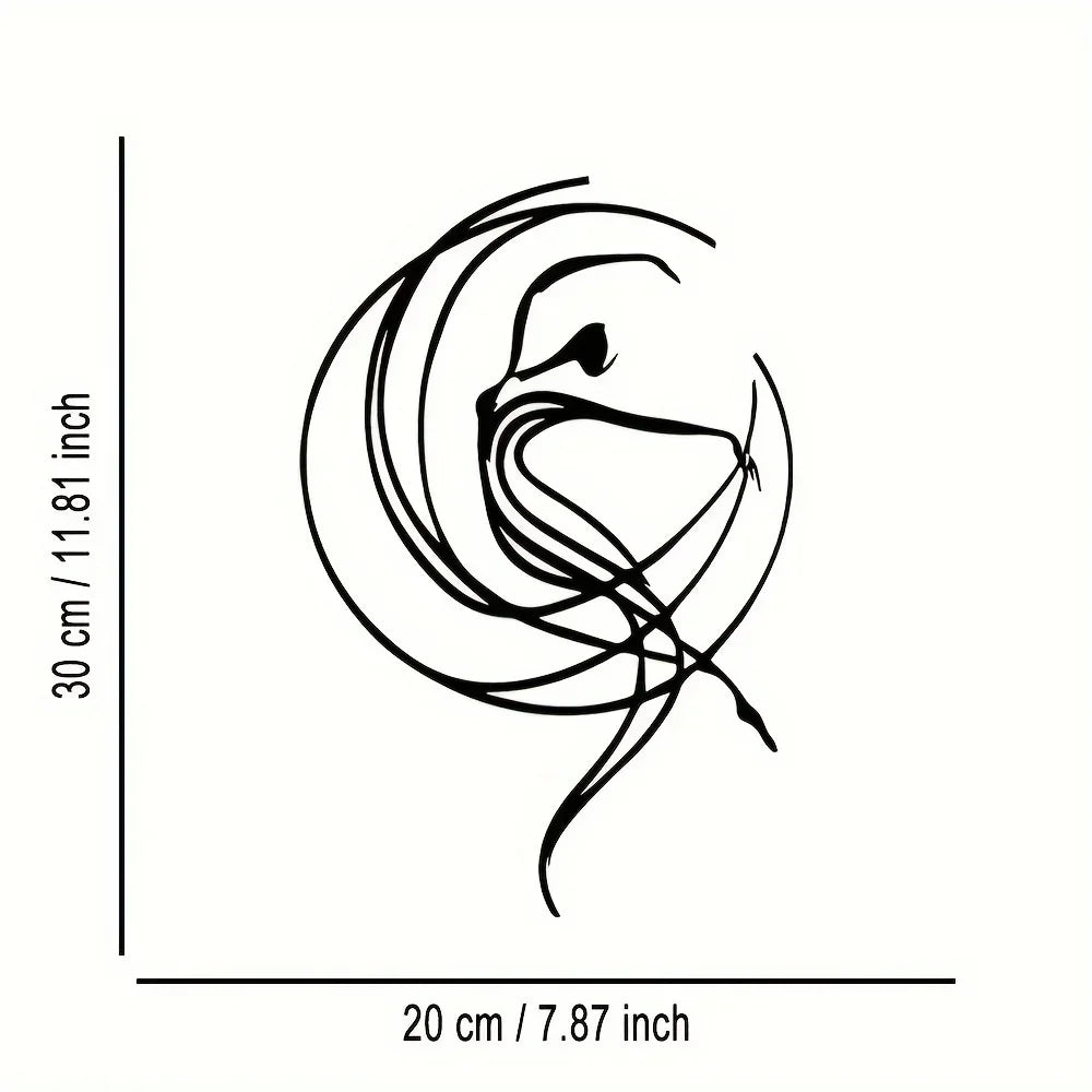 Isla Dancer Metal Wall Art – Minimalist Living Room Decor