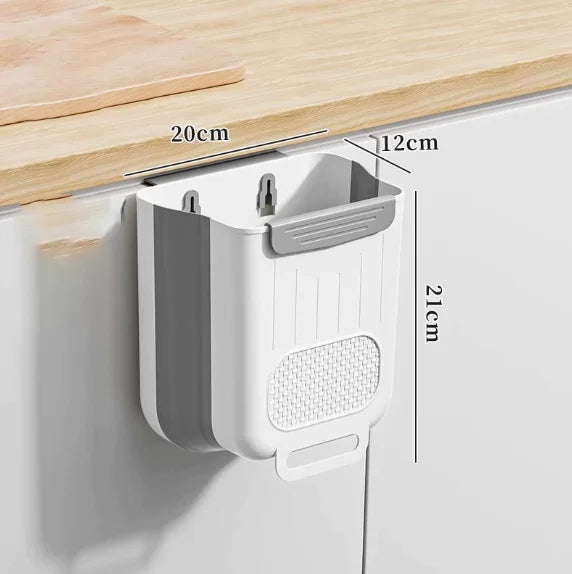 Foldable Wall-Mounted Kitchen Trash Bin – Hanging Cabinet Bin