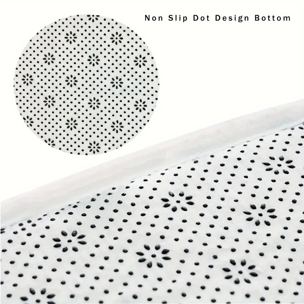 Close-up of anti-slip dot backing on pet mat