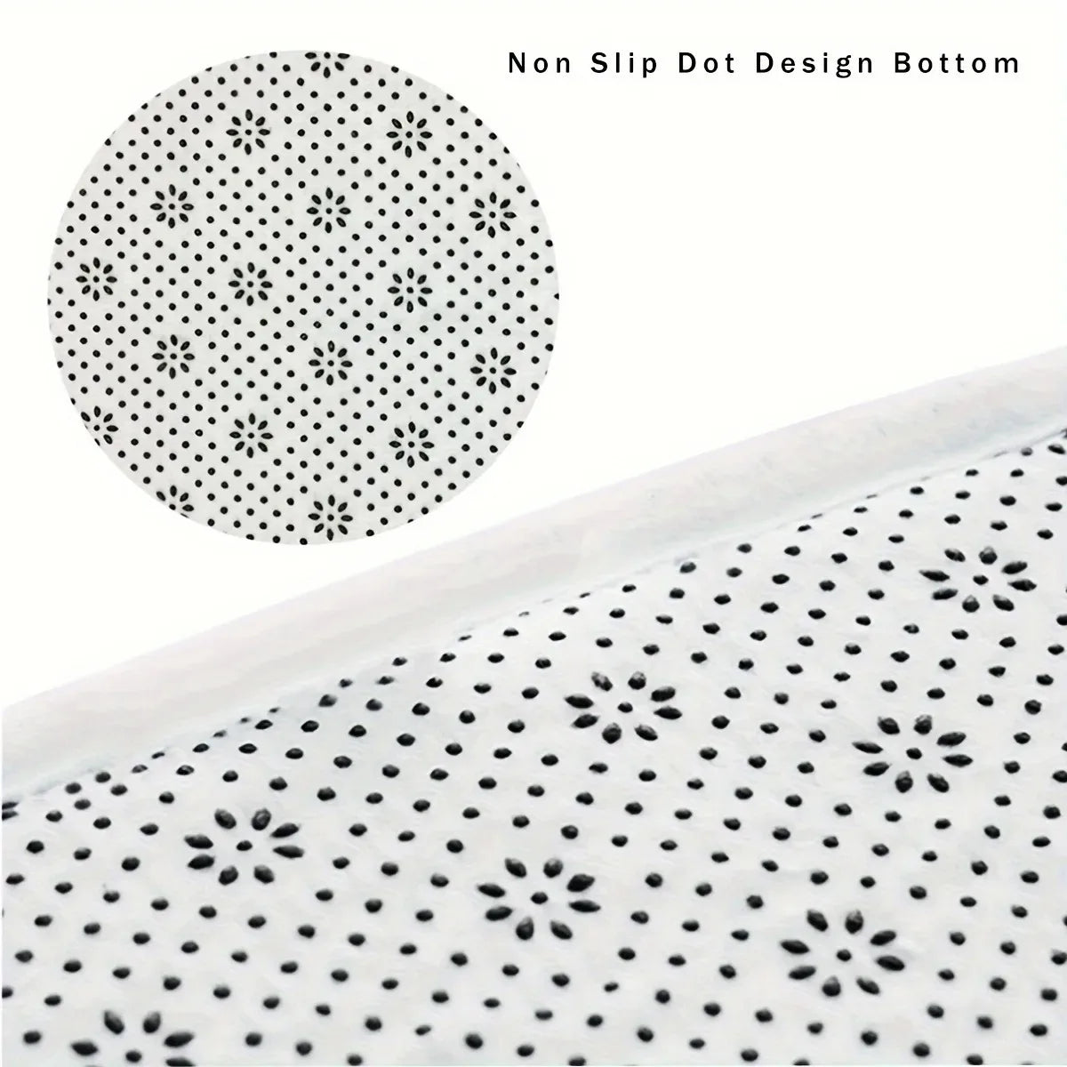 Close-up of anti-slip dot backing on pet mat