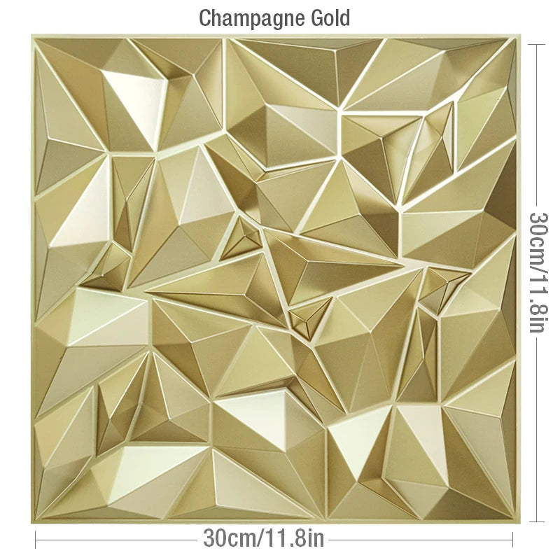 Facet 3D Geometric Wall Panel, 30x30cm