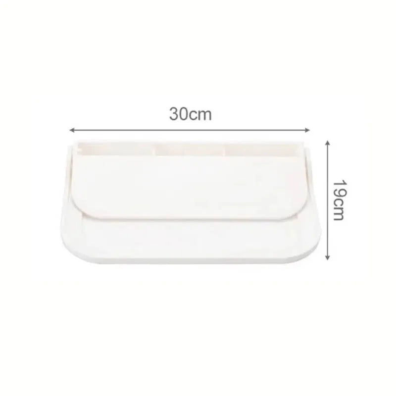 Foldable Wall Shelf with No-Drill Adhesive for Bathroom, Kitchen, or Bedside