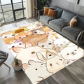 Briar Bunny Cartoon Area Rug for Bedroom & Living Room