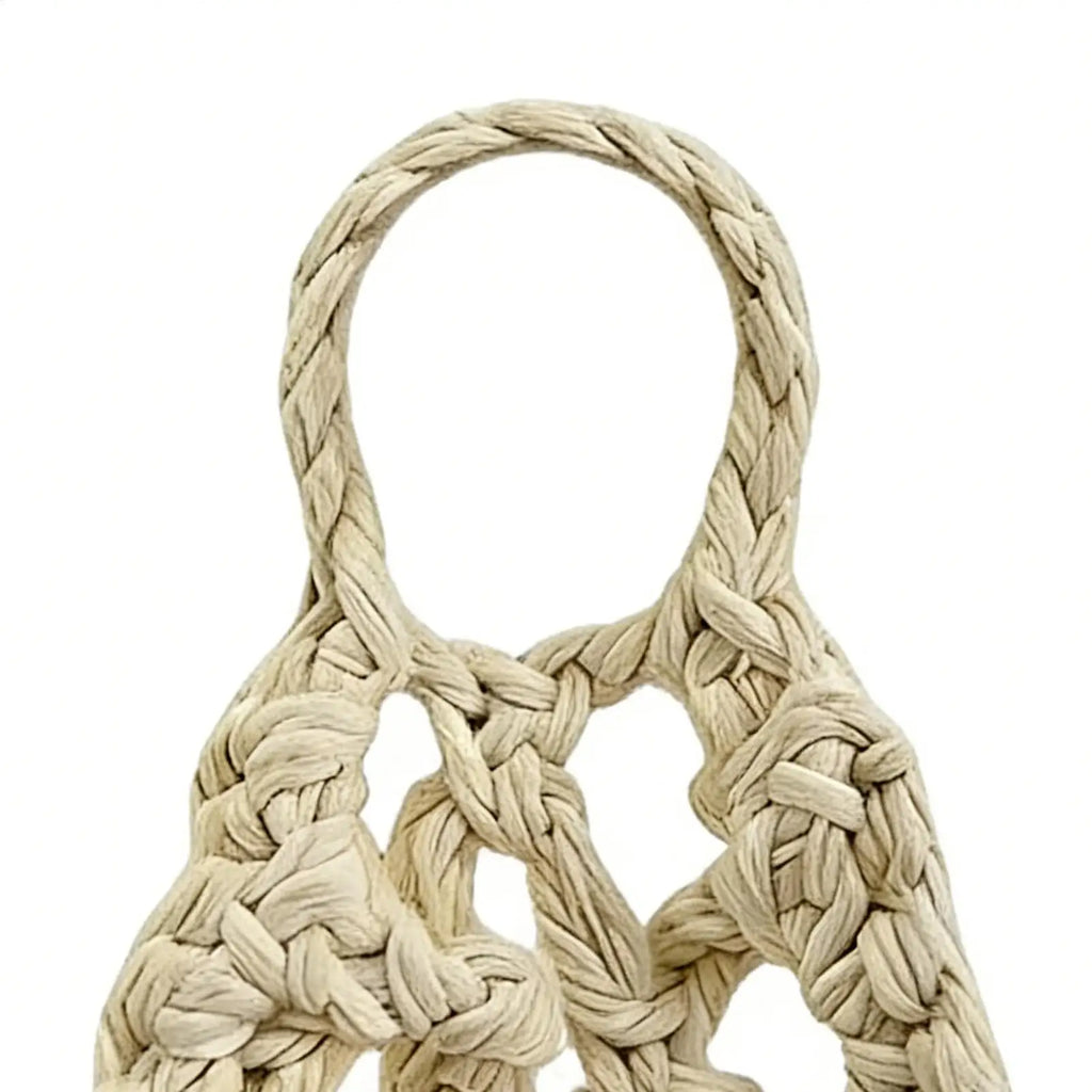Boho Macrame Hanging Plant Basket – Cotton Rope Wall Planter
