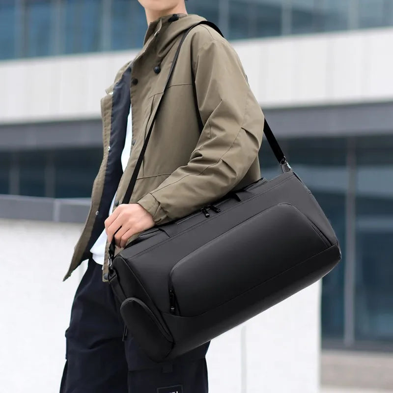 Large Capacity Gym and Travel Duffel Bag with Shoe Compartment