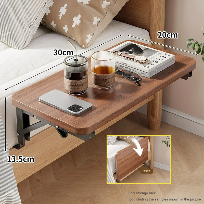 Foldable Clip-On Bedside Shelf for Small Spaces