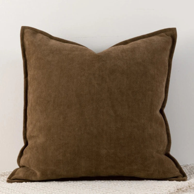 Herringbone Woven Pillow Cover – Soft Textured Accent for Sofa or Bed