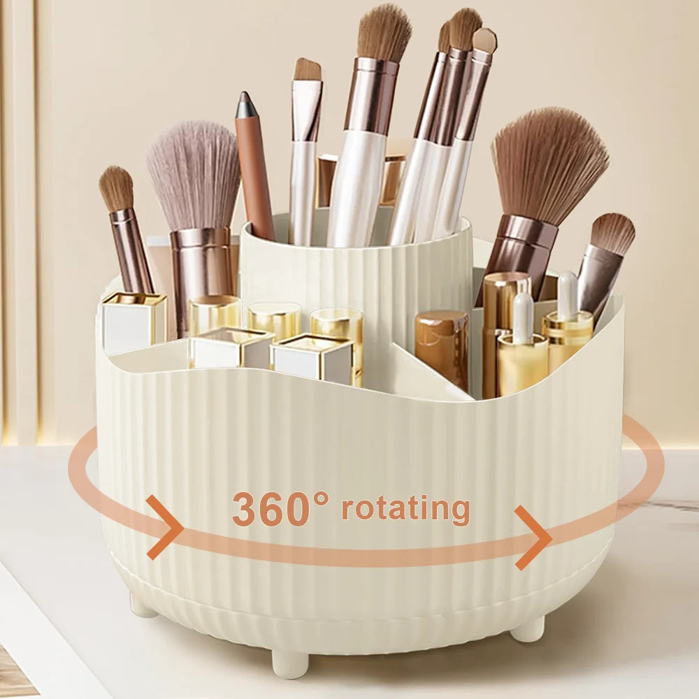 Ripple 360° Rotating Makeup Organizer for Vanity or Bathroom