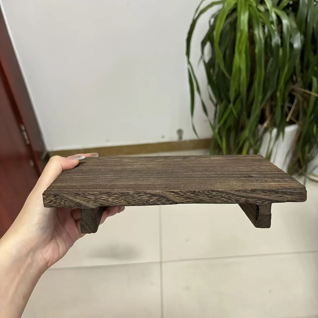 Vintage Wooden Decorative Tray for Bathroom, Kitchen, or Nightstand