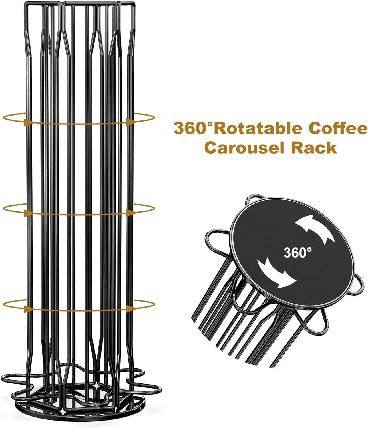 Rotating Coffee Pod Holder for Nespresso OriginalLine – Countertop Organizer