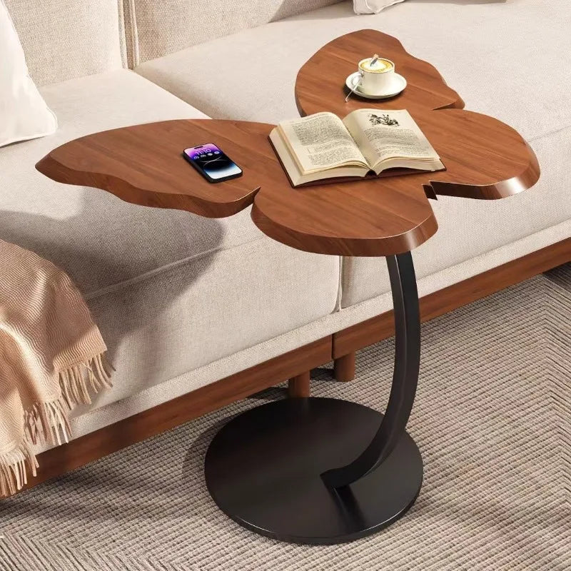 Modern Metal Round Side Table for Living Room, Bedroom, or Balcony