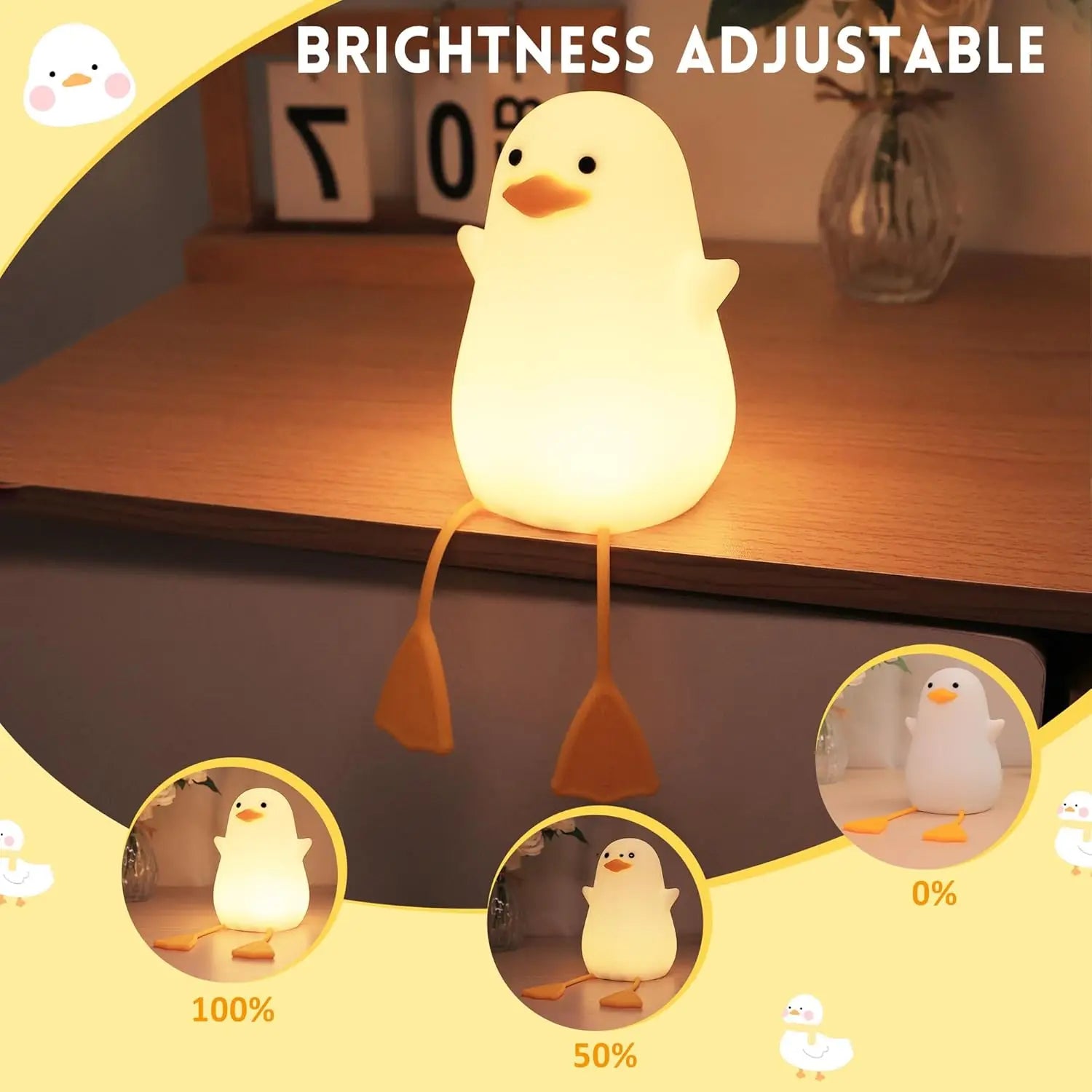 Puddle Duck Silicone Night Light with Touch Control