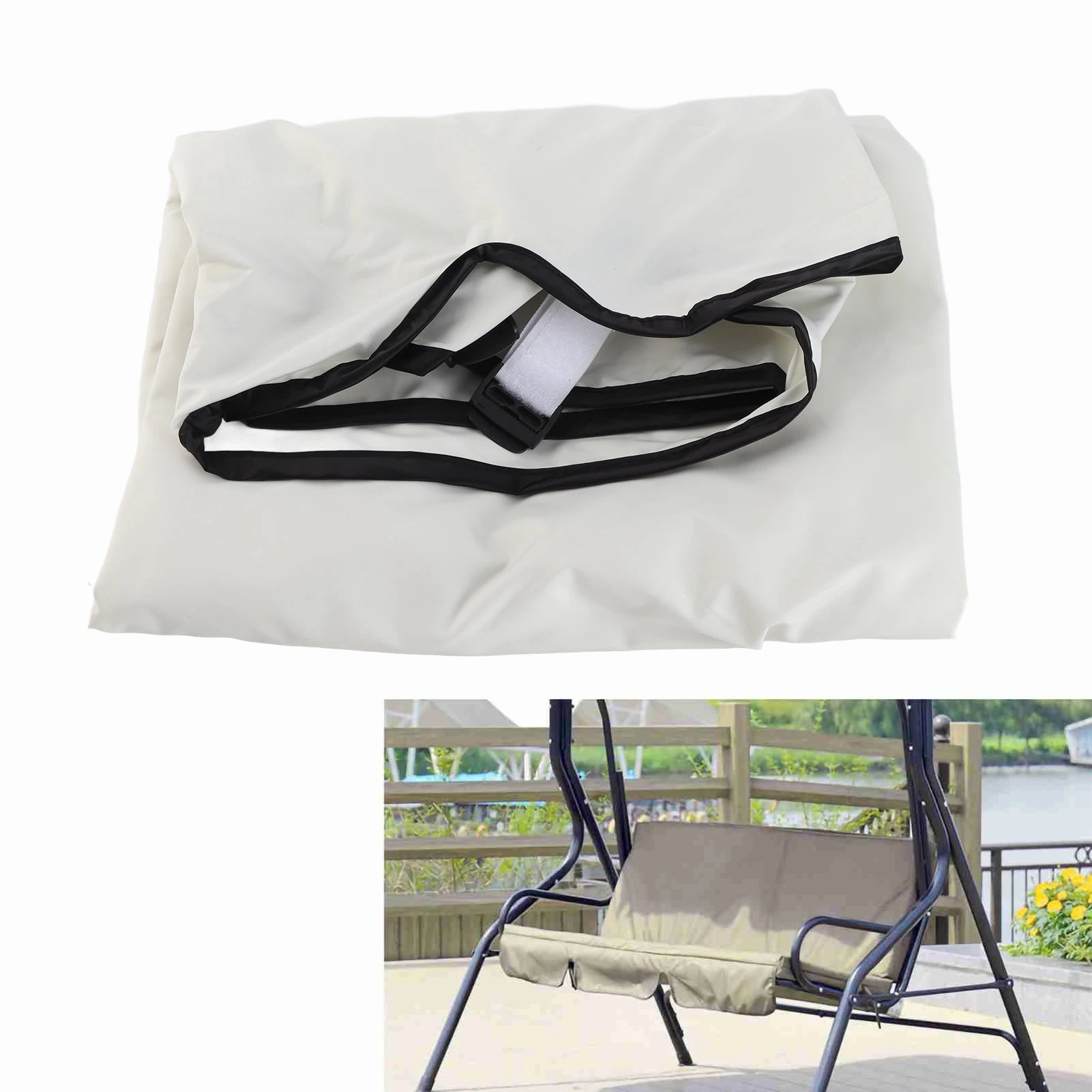 Outdoor 3-Seat Swing Cushion Cover – 150 x 50 cm Weather-Resistant