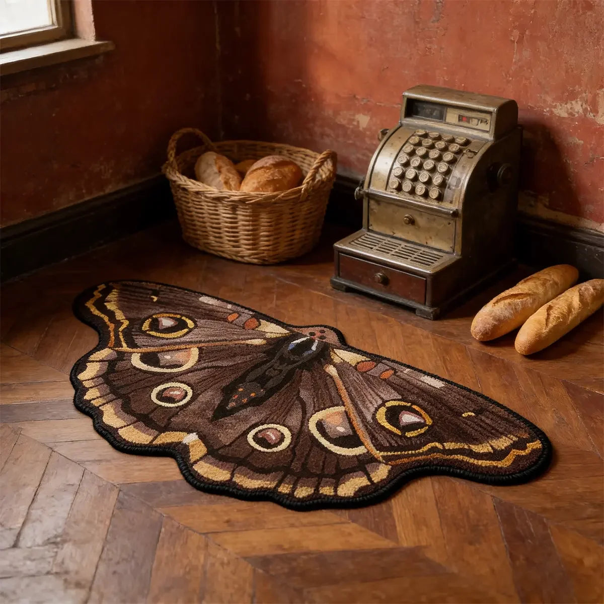 Mariposa Shaped Boho Runner Rug for Bedroom, Entryway, or Living Room
