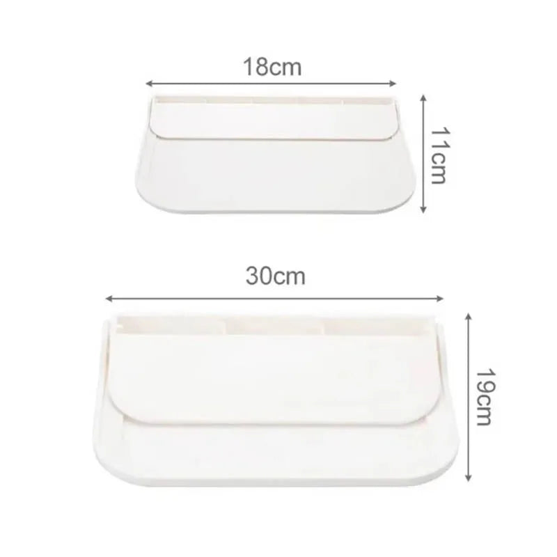 Foldable Wall Shelf with No-Drill Adhesive for Bathroom, Kitchen, or Bedside