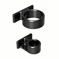 Compact Entryway Umbrella Stand Set – Wall-Mount Plastic Holders, Black