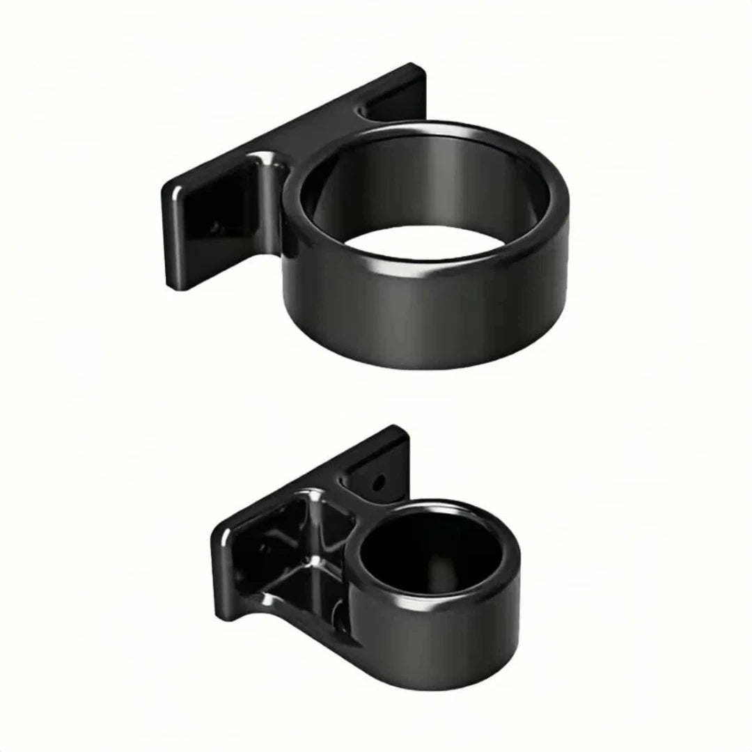 Compact Entryway Umbrella Stand Set – Wall-Mount Plastic Holders, Black