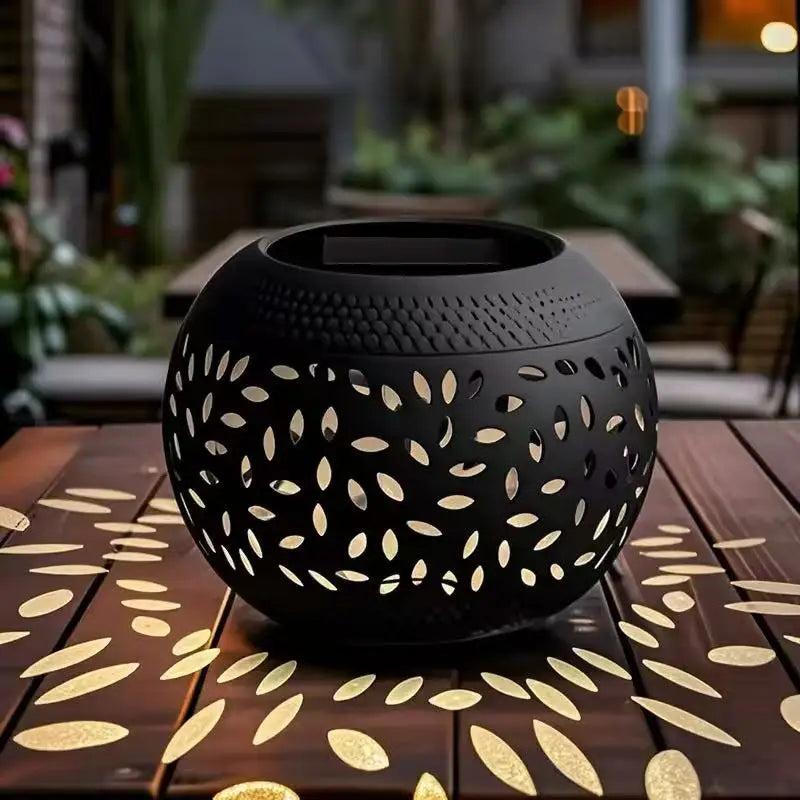 Rivet Hollow Solar Table Lantern – Outdoor LED Decorative Light